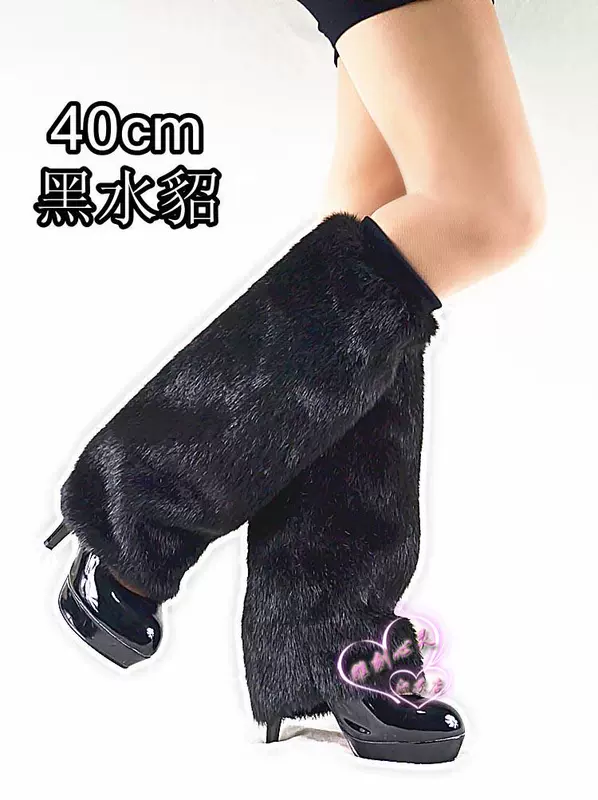 Faux fur fur boot set chân che chân dài vớ chân trên đầu gối giả lông thỏ có thể được tùy chỉnh đặc biệt mùa thu đông