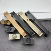 New Chinese solid antique matte turquoise coffee black red antique black brass color drawer pull handle retro cabinet door handle