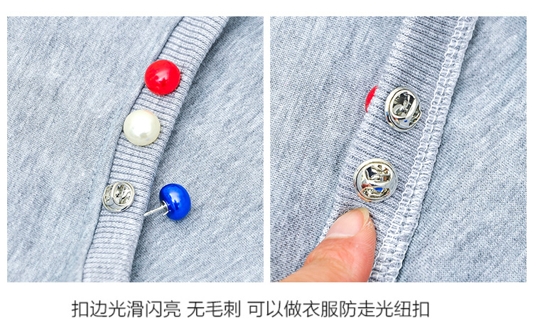 Hàn quốc hoang dã nút ngọc trai khóa chống ánh sáng cổ áo buttonigan khăn choàng pin kim nữ DIY khăn cổ áo pin brooch pin