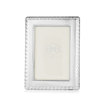 Italy imported silver photo frame sterling silver handmade frame frame outside rope pattern silver photo frame