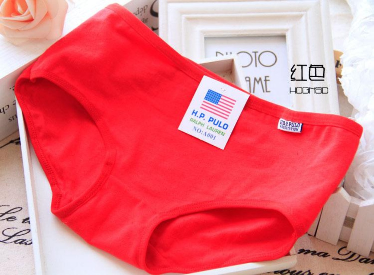 Quần lót nữ 3 màu Cotton Quần lót màu hồng Cao su Cotton Hồng tuần thoáng khí Tóm tắt Tam giác Cotton quần sịp