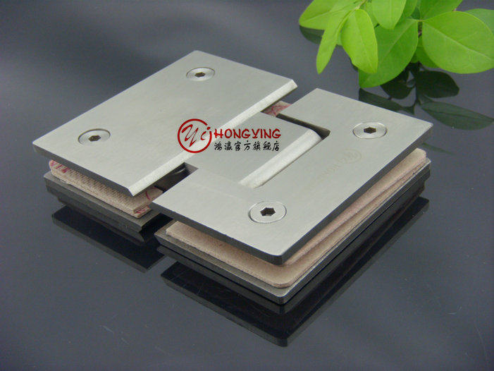 Germany Hongying 180 degree bathroom clip Stainless steel thickened glass door clip Solid bathroom clip shower room hinge