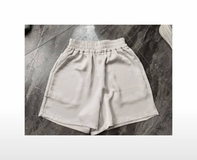 2 Double Sided Satin Shorts Pocket Plus Size Loose Women