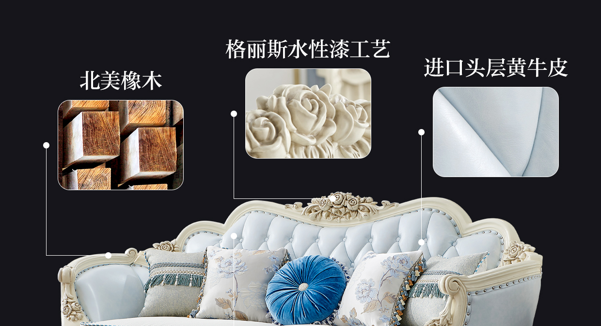 Hoa Kỳ là 123 Linou sofa kết hợp của căn hộ cao cấp phòng khách cao cấp với ghế sofa da lớn gỗ Mỹ sẵn sàng - Ghế sô pha ghế sofa lười