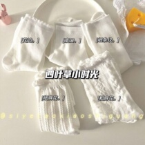 Mix with Mary Jane shoes Sox Agaric Side Midcylinder Soft-girl Pile Socks Breathable Lolita Thin Korean version jk Summer