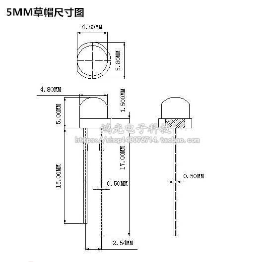 F5/5MM Mũ Rơm Tóc Trắng Đèn LED Trắng Điốt Phát Sáng Ánh Sáng Trắng Ánh Sáng Trắng Nổi Bật 4.8MM cắm Trực Tiếp Hạt Đèn