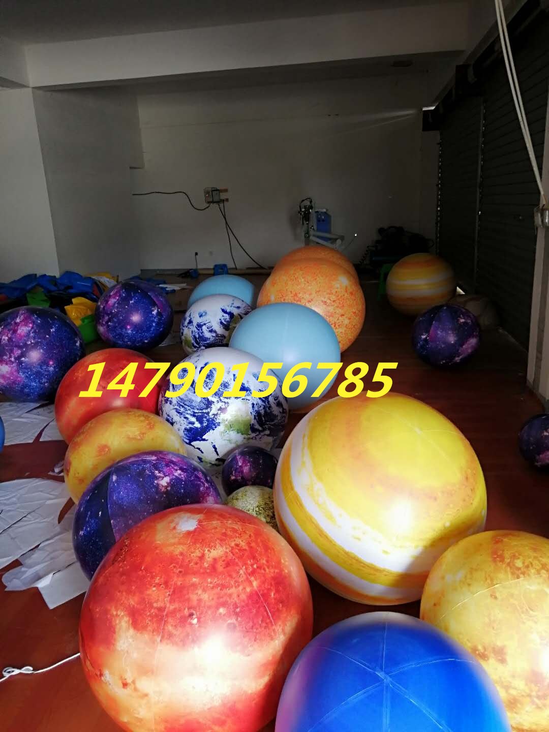 PVC lift air balloon inflatable nine planets light balloon inflatable earth moon starry sky wedding decoration planet