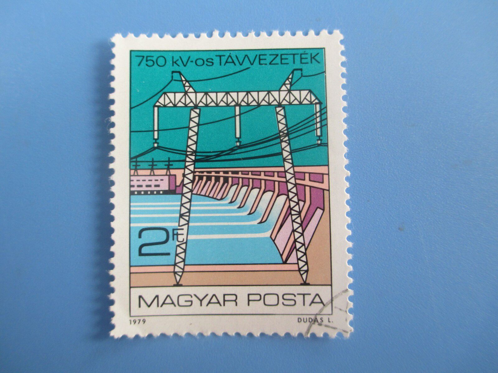 Foreign Stamps Hungary 1979 30th Anniversary of the Committee for Mutual Economic Assistance Reservoirs and High Voltage Lines