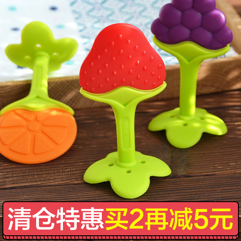(Clearance Special) MDB Baby Silicone Teeth Fixer Molar Stick Cute Fruit Bites