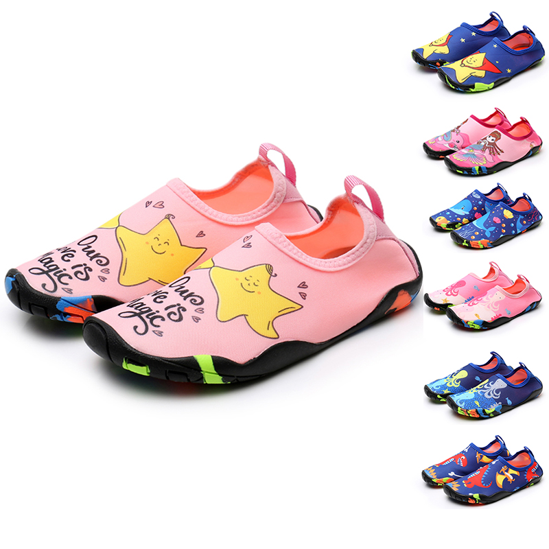 Beach shoes children's baby non-slip wading shoes quick-drying swimming snorkeling early education cool floor shoes students skipping shoes