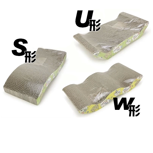 Home pet treasure spot corrugated cat scratching board streamlined arched sofa-type claw grinding toy to send mint a variety of choices