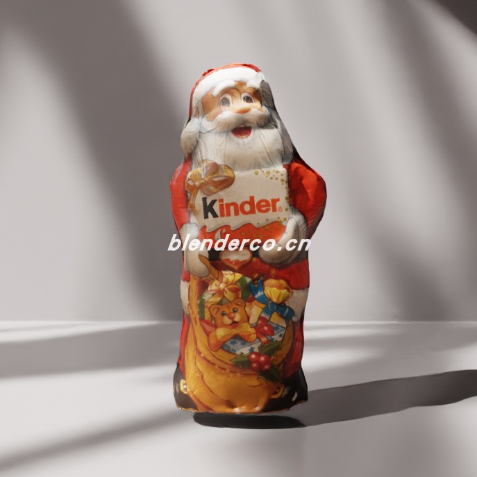 blender巧克力圣诞老人模型_blender布的25