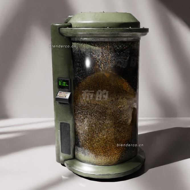 blender外星孵化器容器模型_blender布的15