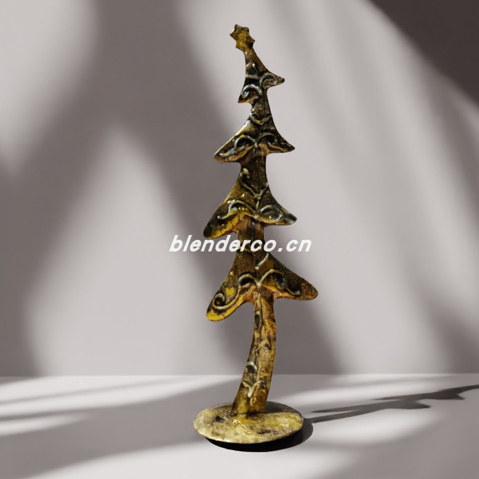 blender铁质圣诞树模型_blender布的161
