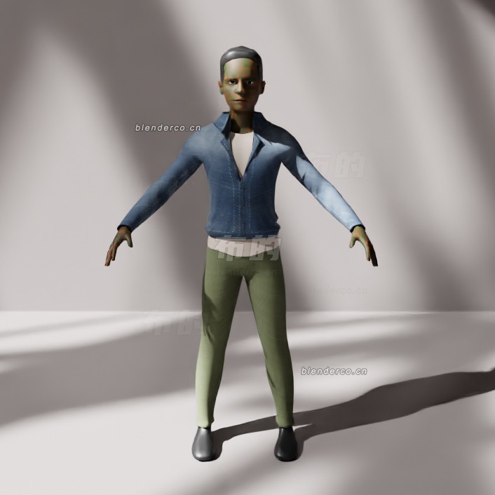 blender男士模型_blender布的17