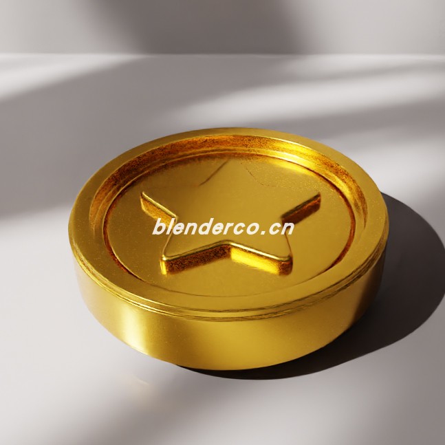 blender星形金币.模型_blender布的23