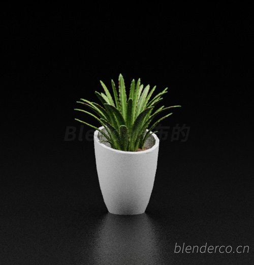 绿植植物花盆盆栽盆景单体blender模型室内花卉花草07 blender布的