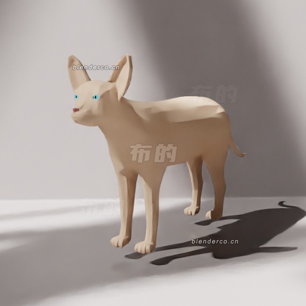 blender低多边形斯芬克斯猫模型_blender布的18