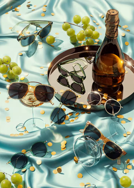 C4D丝绸墨镜太阳眼镜产品电商OC渲染三维模型场景