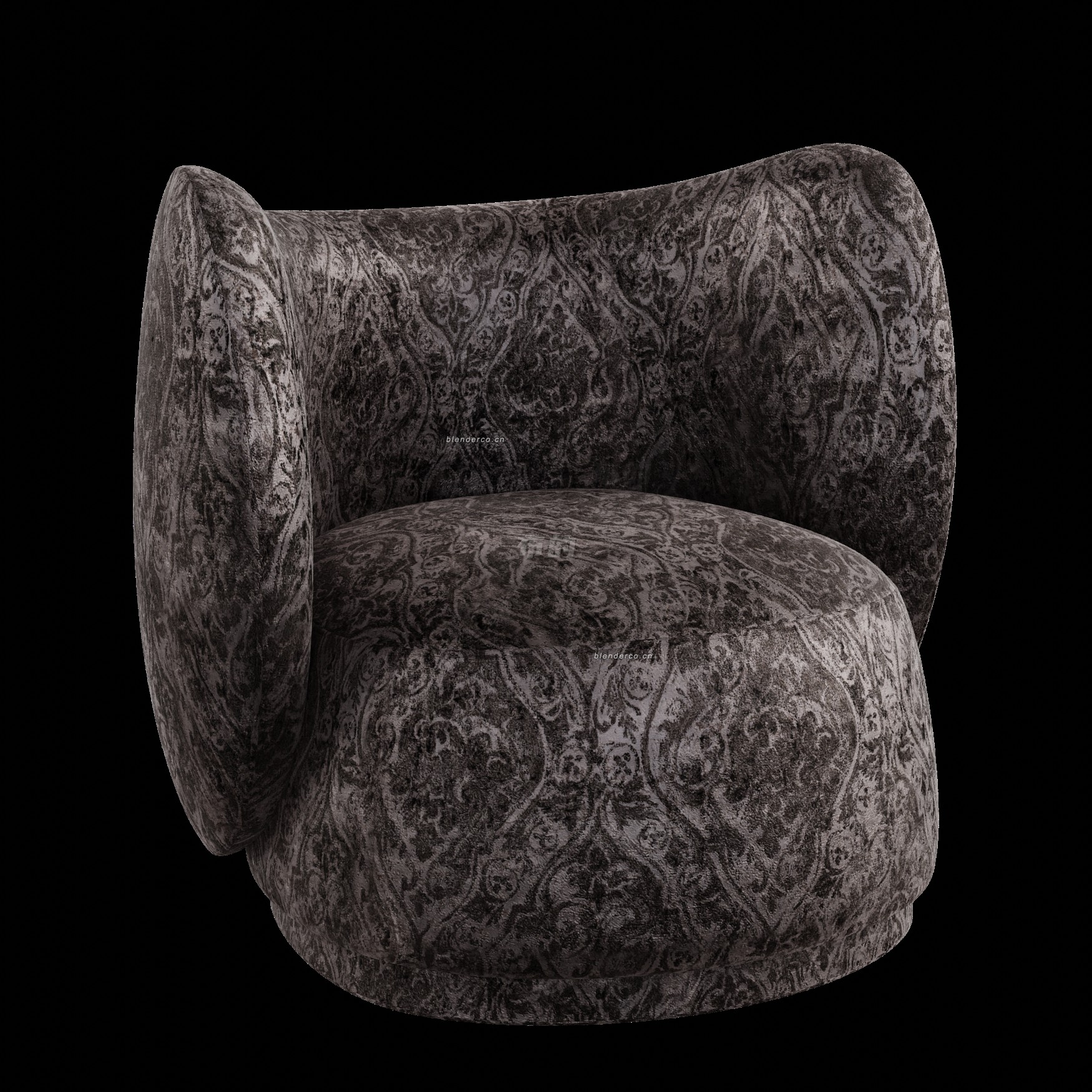 blender圆形坐座椅模型_blender布的86