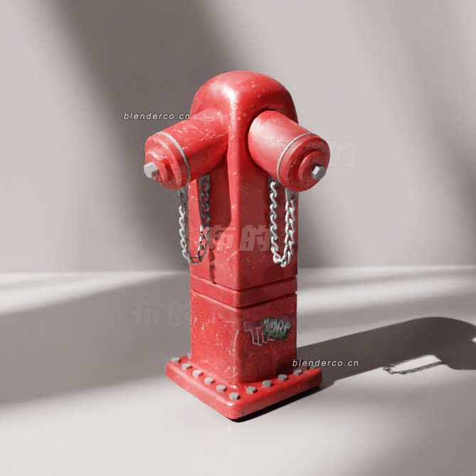 blender消防水栓模型_blender布的31