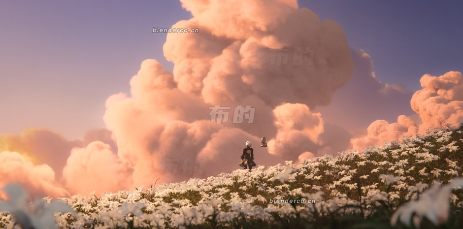 尼尔夕阳花海