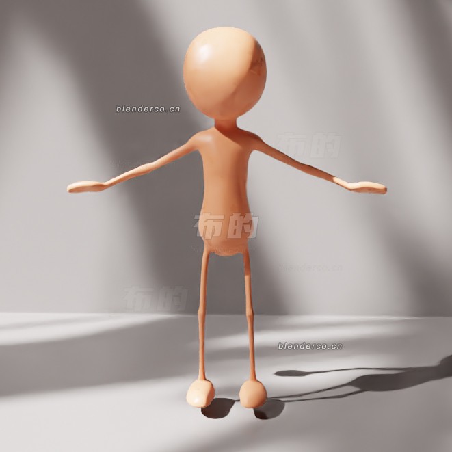 blender卡通基础角色模型_blender布的05