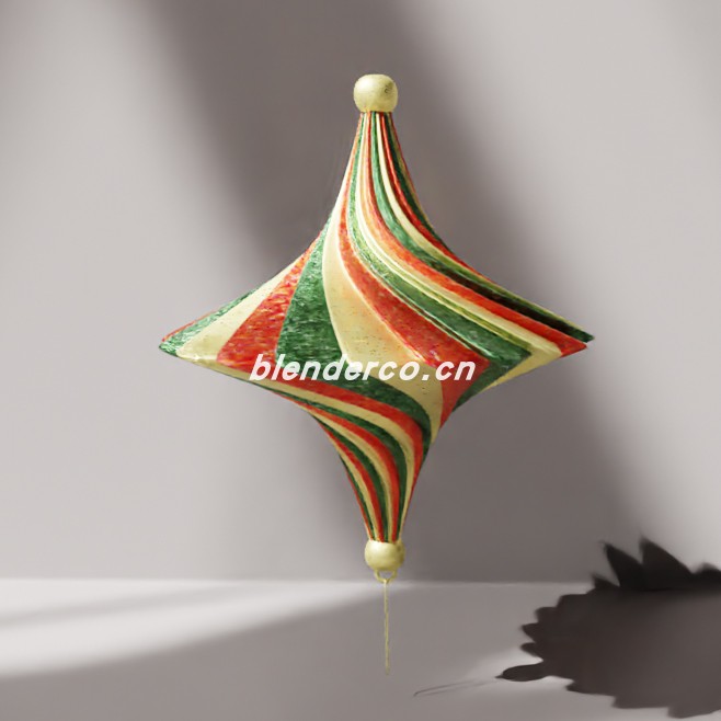blender圣诞装饰水滴旋转模型_blender布的80