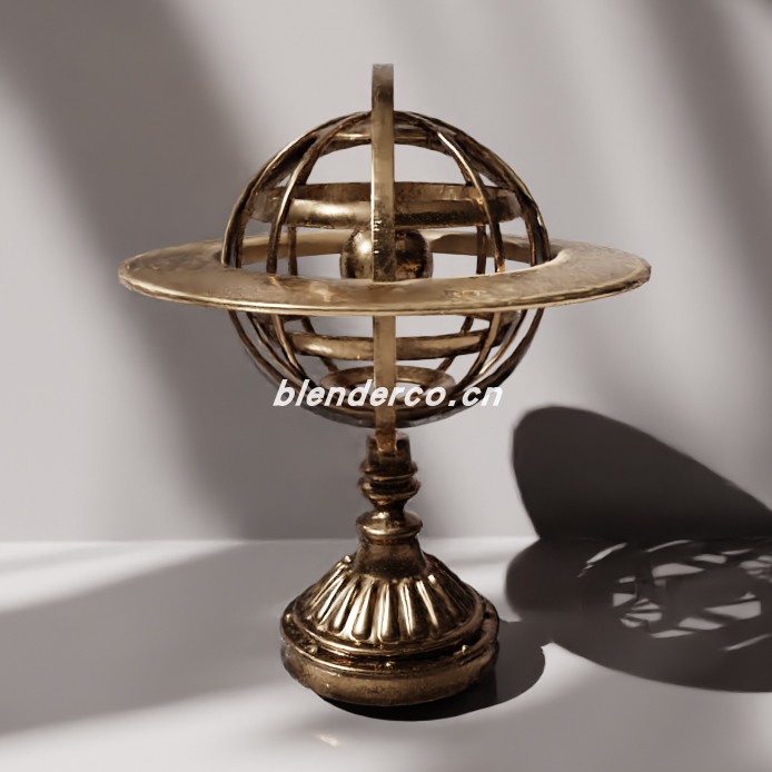 blender古铜天球仪模型_blender布的08