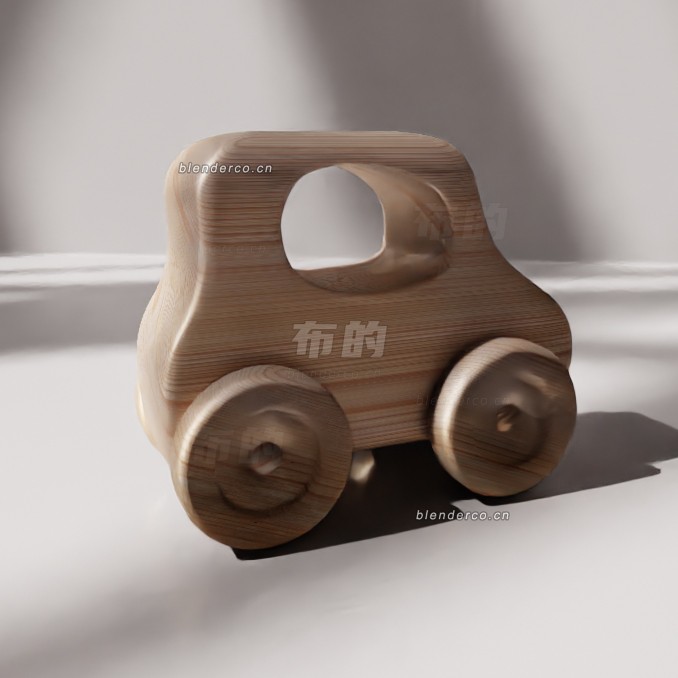 blender木车玩具模型_blender布的67