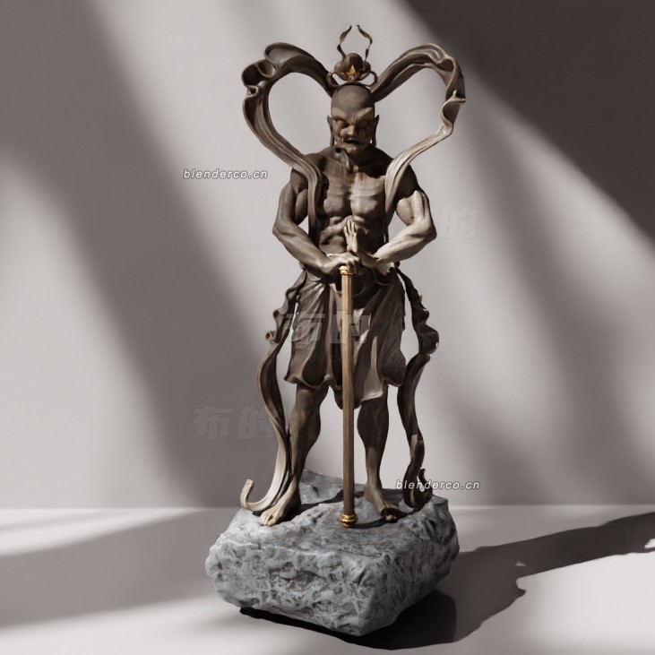 blender金刚2022雕像模型_blender布的76
