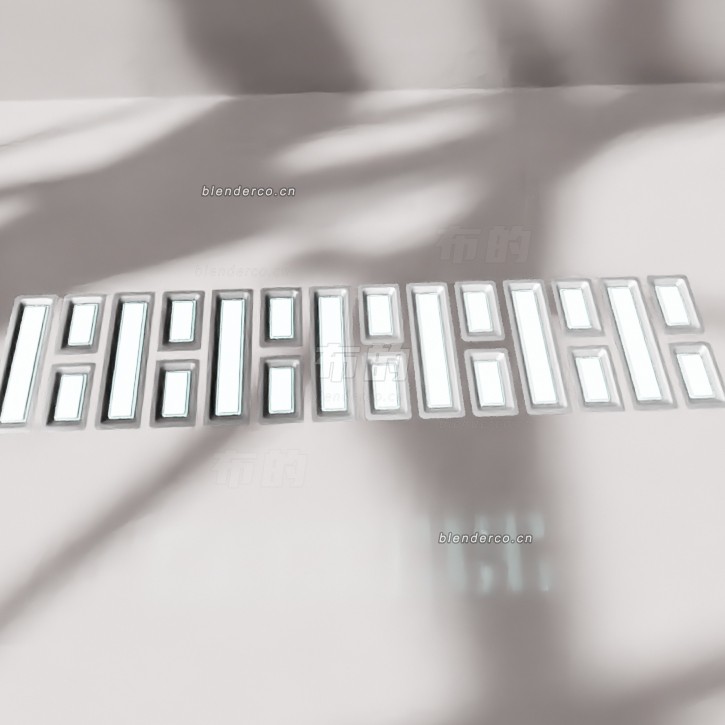 blender科幻贴纸 光带阵列模型_blender布的26
