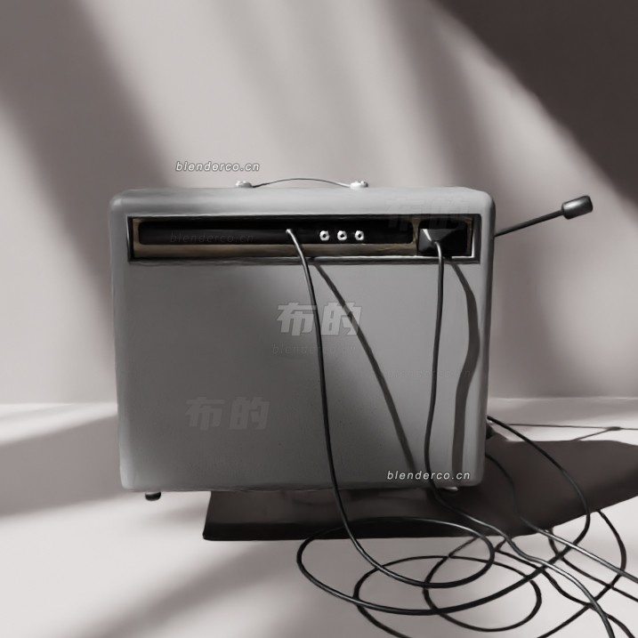blender电吉他音箱（带麦克风）模型_blender布的203