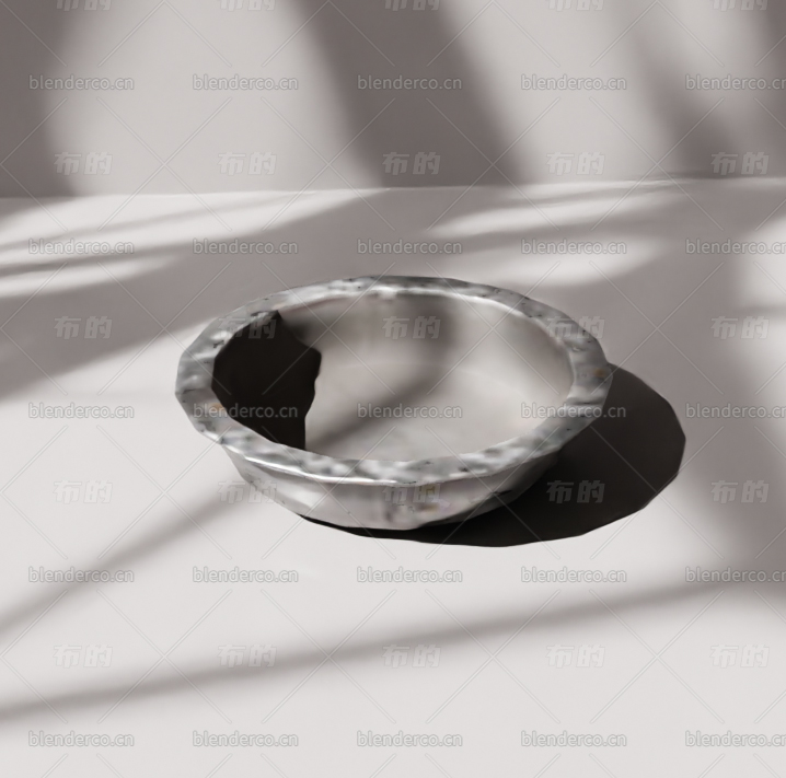 blender不锈钢圆盆模型blender布的117