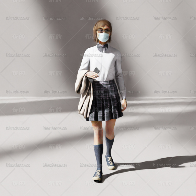 blender女孩模型blender布的28