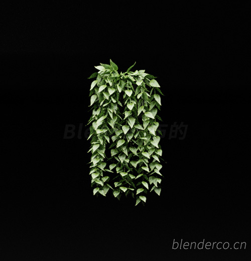 绿植植物花盆盆栽盆景单体blender模型室内花卉花草23 blender布的