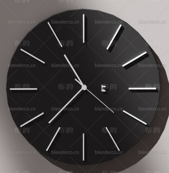blender时钟表挂钟blender布的模型15
