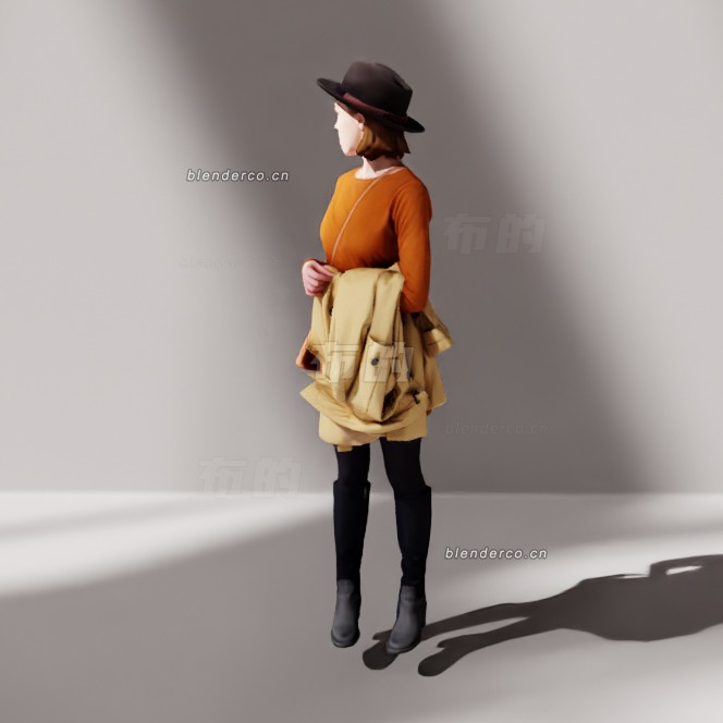 blender现代女性模型_blender布的01
