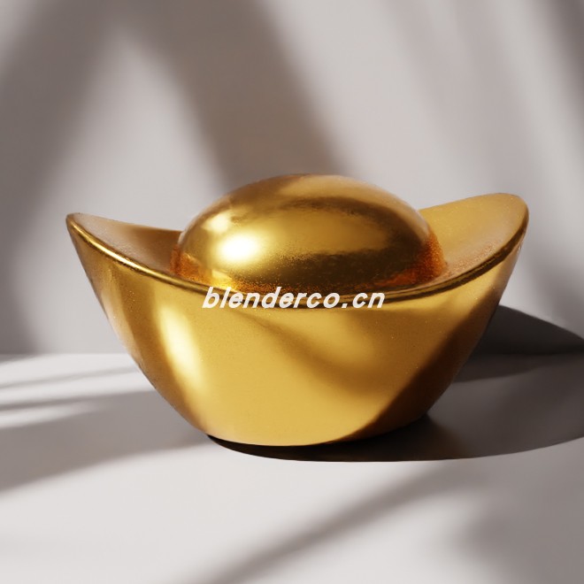 blender元宝模型_blender布的23