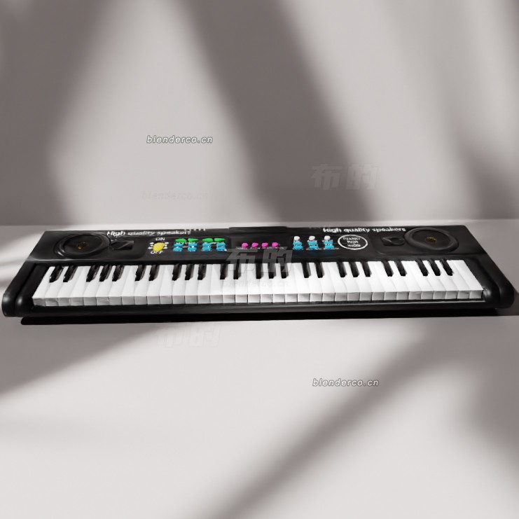 blender电钢琴模型_blender布的205