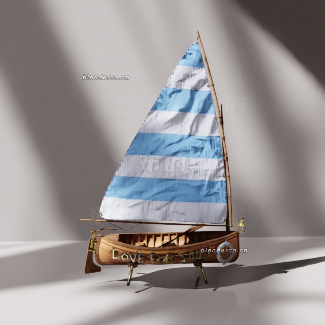 blender帆船模型_blender布的48