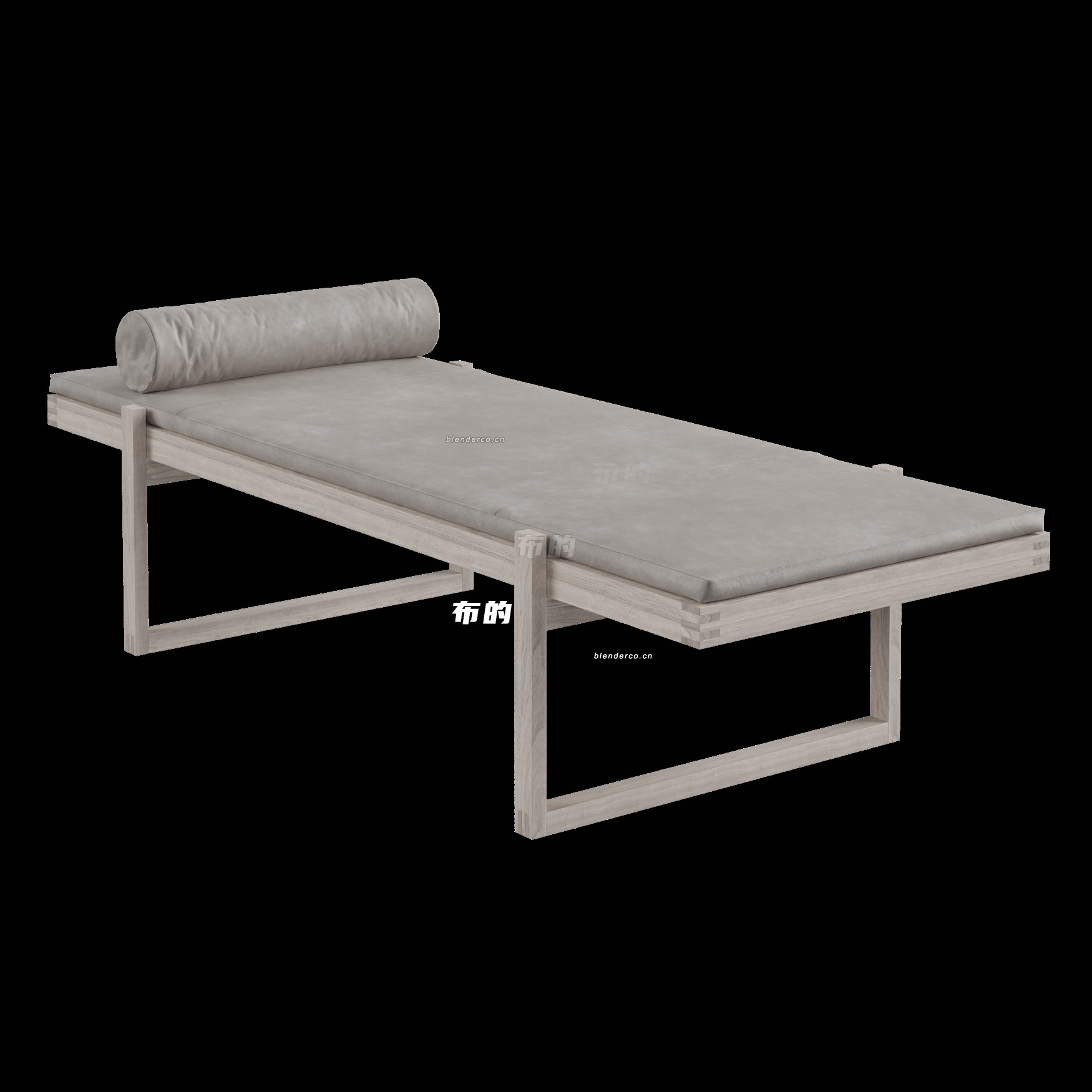 blender木制户外日光浴床模型_blender布的05
