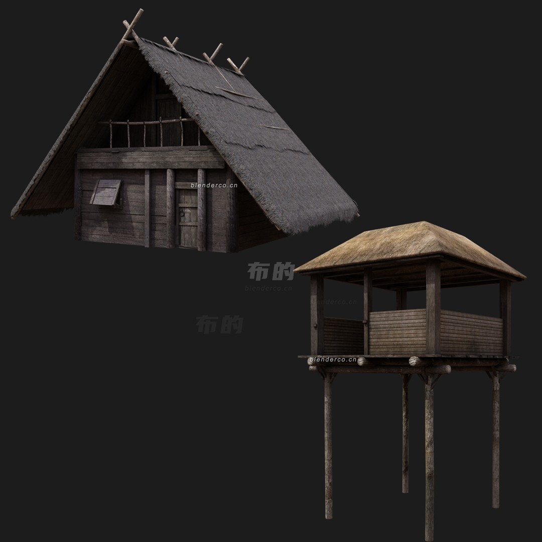 Medieval Village House Kit - Blender Market-4.jpg