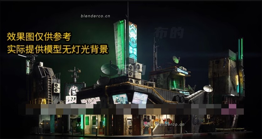 废弃垃圾工厂轮胎铁桶模型带贴图