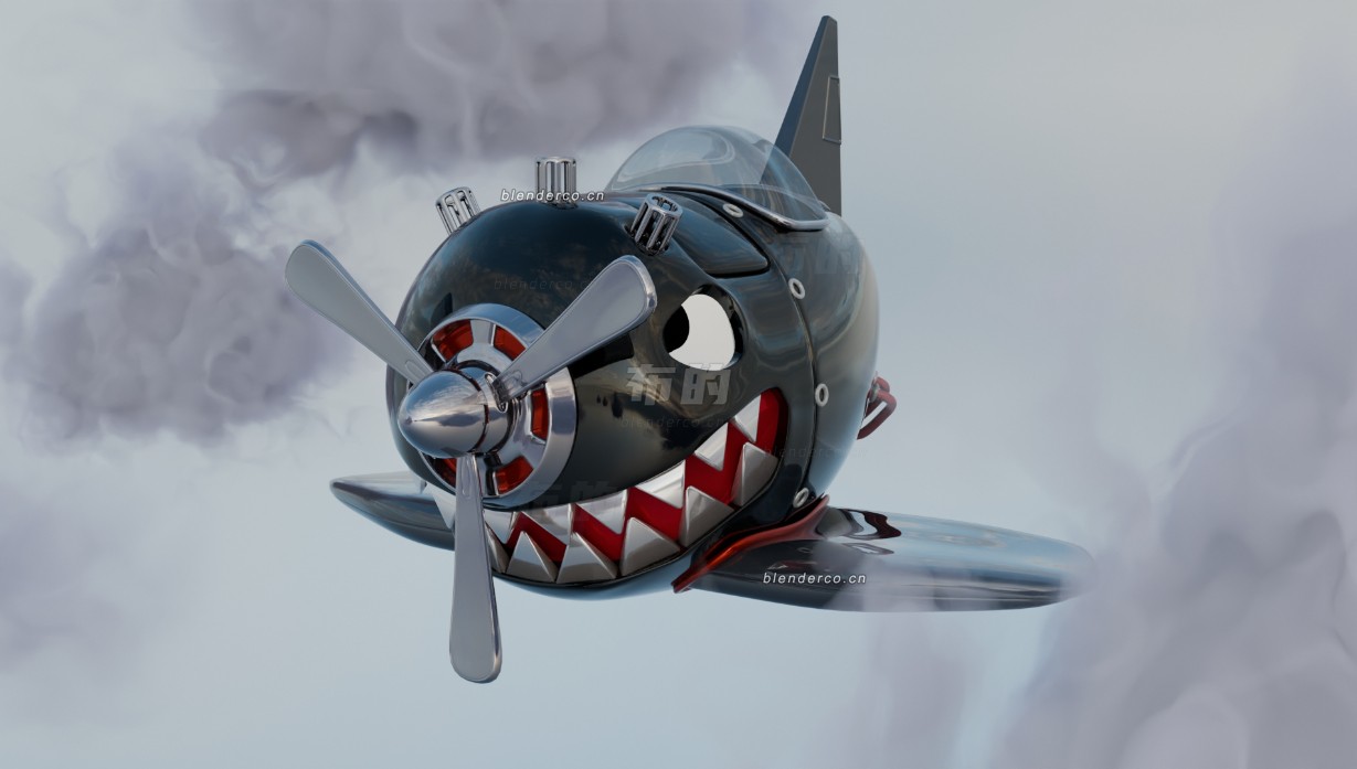 【blender工程分享】新手的小飞机