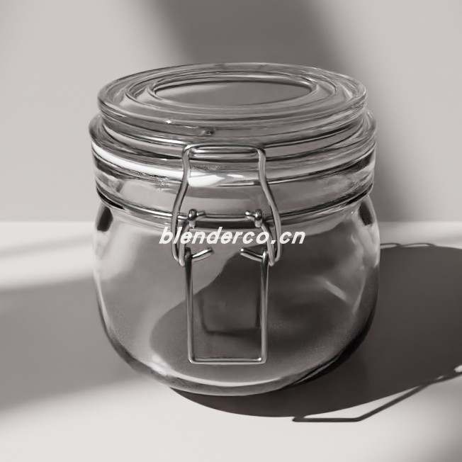 blender玻璃罐子模型_blender布的100