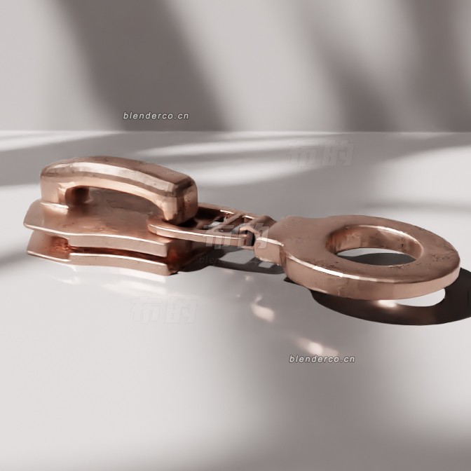blender玫瑰金拉链模型_blender布的38