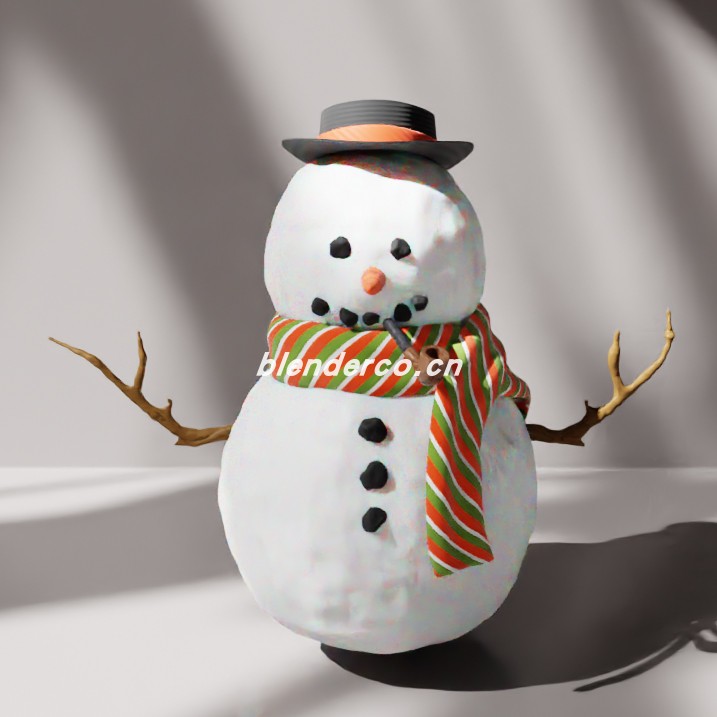 blender小雪人模型_blender布的93
