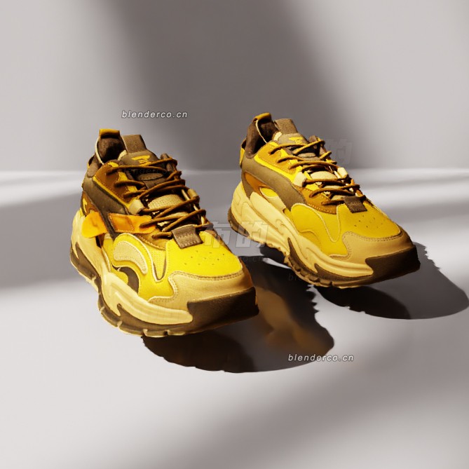 blender运动鞋5D模型_blender布的98