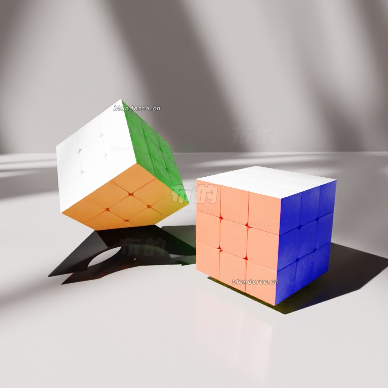 blender魔方玩具模型_blender布的114